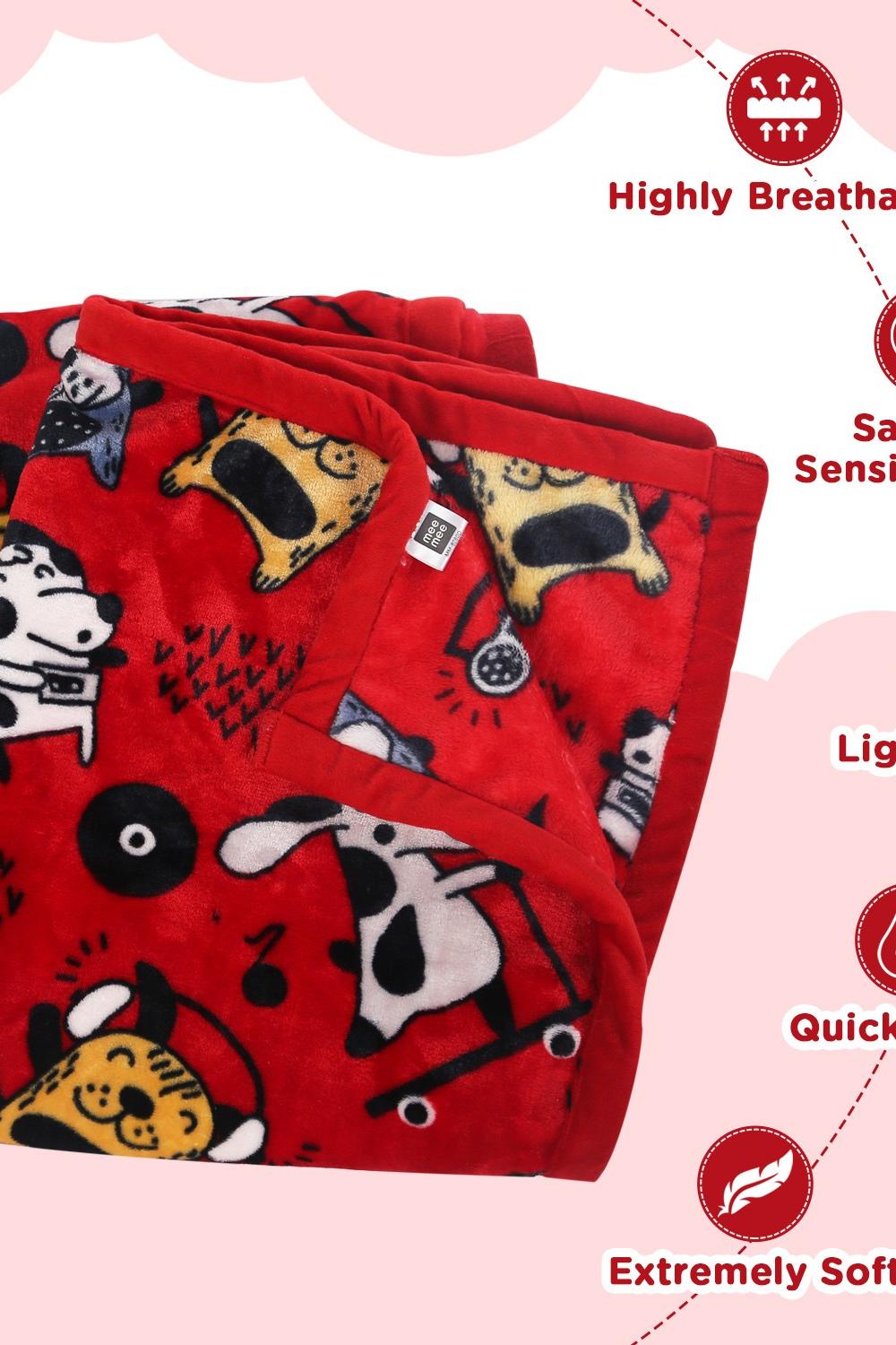 Mee Mee Soft Double Layer Baby Blanket (Red)